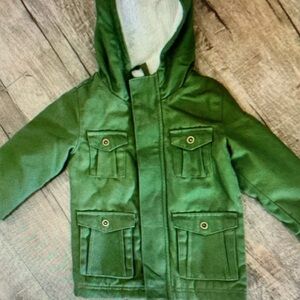 Stylish Green Hooded Raincoat for Kids